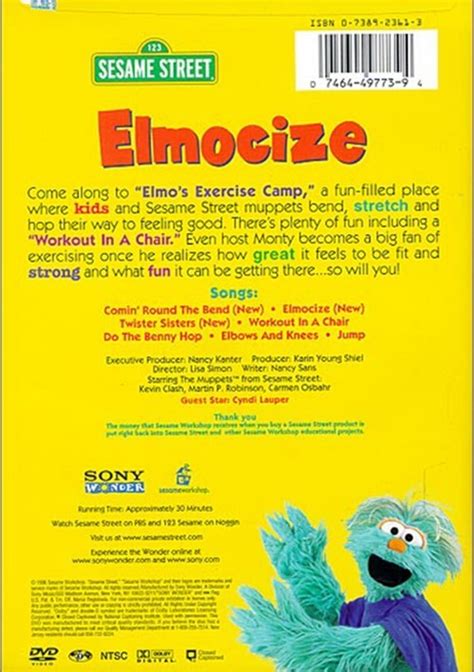 Sesame Street Elmocize Dvd 1996 Dvd Empire