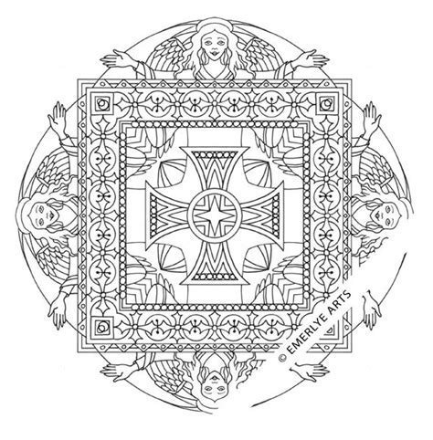 christian mandala coloring pages