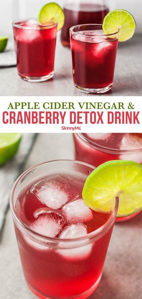apple cider vinegar and cranberry detox drink recipe in 2020