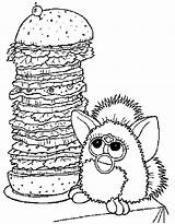 Furby Coloring Colouring Furbie Pages Printables Fun Kids sketch template