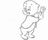 Coloring Porky Pig Pages Popular Library Clipart sketch template