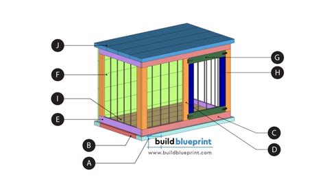 single dog kennel diy plans build blueprint