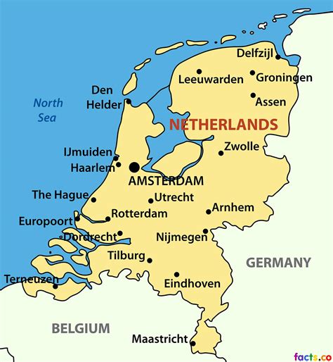 netherlands city map map  netherlands cities western europe europe