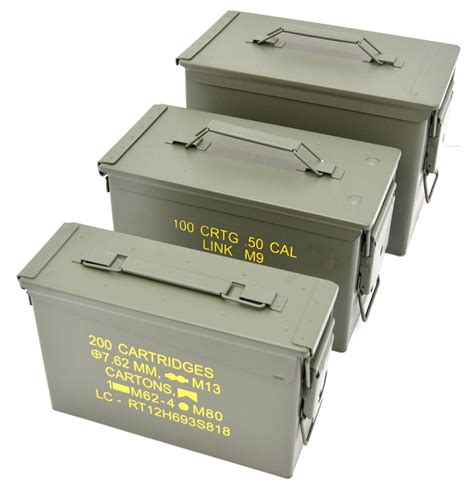nato cal ammo box army storage ammunition surplus issue tin tool