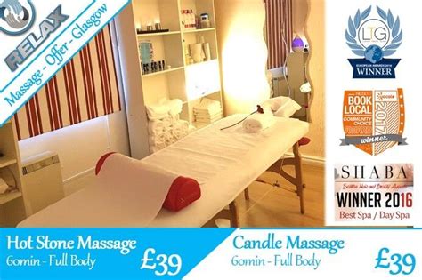 april massage offers glasgow hot stone candle also available