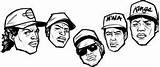 Nwa Compton Outta Gangster Japoneses Raperos Dragoart sketch template