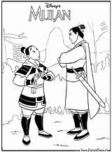 Mulan Shang Coloriages Jeune Capitaine Soldat Promu sketch template
