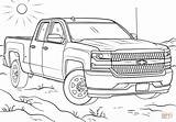 Chevy Silverado Coloring Truck Trucks Pages Lifted Pickup Cab Chevrolet Double Printable Sketch Outline Drawings Drawing Print Nova Paintingvalley Template sketch template