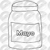 Mayonnaise Clipart Outline Watermark Register Remove Login sketch template