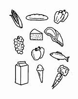 Food Coloring Pages Color Kids Pantry Health Meals Template Choose Board Foods sketch template