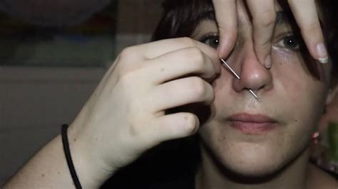 nose piercing  home youtube