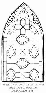 Trust Coloring Pages Lord Geometric Stained Glass Color Template Bible sketch template