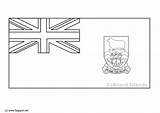 Flag Coloring Falkland Islands Pages sketch template