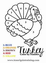 Number Turkey Color Printable Source Getcoloringpages sketch template