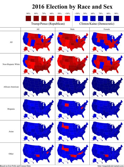 2 maps usa very important voting trends by sex and race proof that