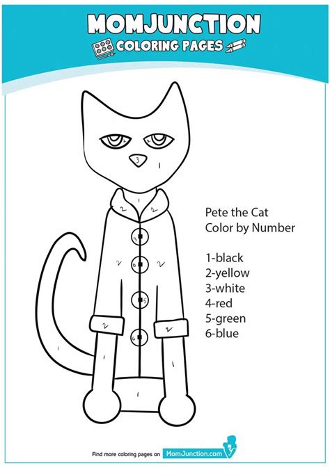 coloring page pete  cat  years  pete  cat coloring