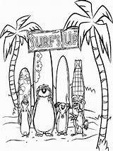 Surfs Surf Kleurplaten Surfe Kolorowanki Fali Malvorlage Tudodesenhos Kleurplaat Druku sketch template