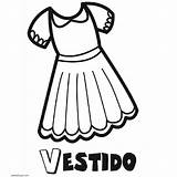 Vestir Prendas Vestidos Pintar Ropa Vestimenta Vestimentas Prenda Colorearimagenes Guiainfantil sketch template