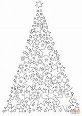Christmas Tree Coloring Pages Stars Made Star Printable Drawing Village Zentangle Adult Printables Cards Supercoloring Wallpaperfor sketch template