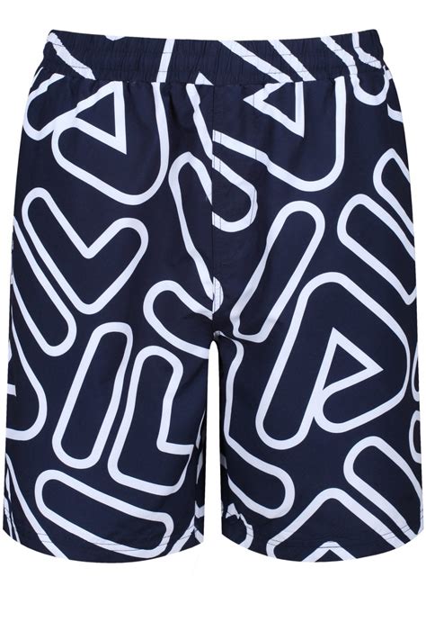 fila vintage yash outline all over print swim shorts buy fila shorts