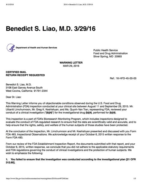 fda warning letters  doctors flag  problems  state medical