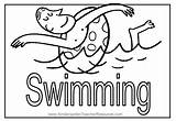 Coloring Swimming Summer Pages Swimmer Swim Pool Word Drawings Girl Popular 1040 720px 66kb sketch template