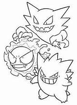 Coloring Pages Pokemon Gengar Haunter Pikachu Sheets Mega Printable Sketch Gastly Template Pokémon Type Lineart Color Sketches Sketchite Colouring Getcolorings sketch template