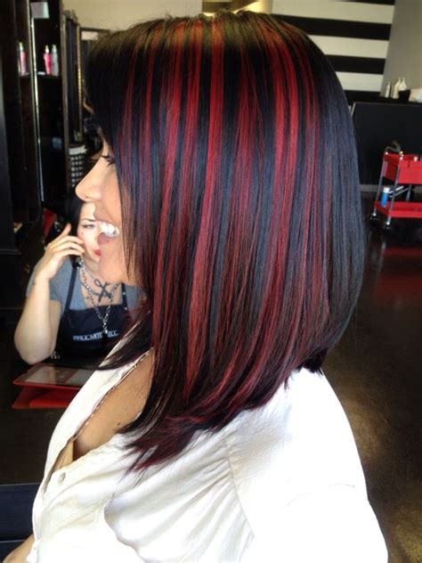 red highlights ideas for blonde brown and black hair