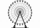 Wheel Ferris Drawing Cell Membrane Vector Ride Project Fair Carnival Silhouette Simple Park Amusement State Circus Festival Step Entertainment Getdrawings sketch template
