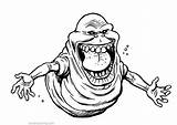 Ghostbusters Coloring Pages Printable Slimer Fan Kids Color Print Sheets Template sketch template