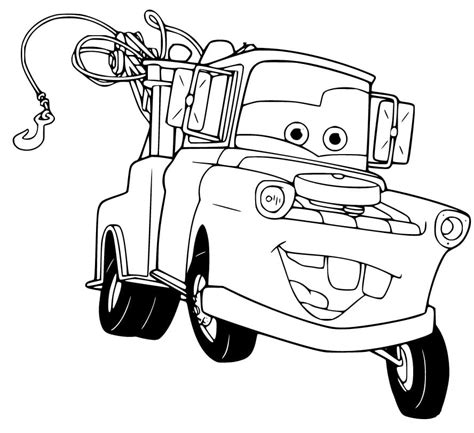 mater  cars coloring page  printable coloring pages  kids