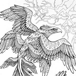 frank  thunderbird fantastic beasts adult coloring page etsy