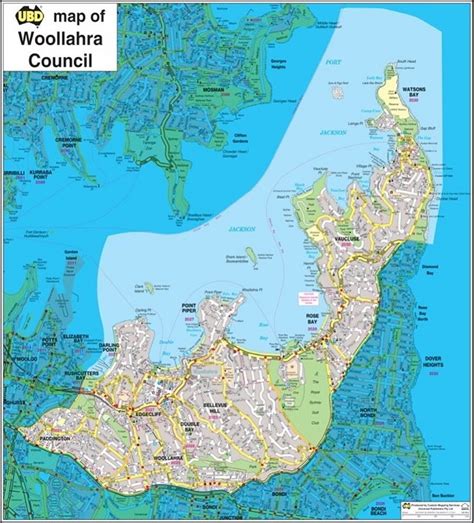 woollahra council local government area large map  lga