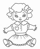 Doll Baby Coloring Pages Printable Getcolorings Color Print Getdrawings sketch template