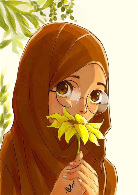 hijab art tumblr gambar islami