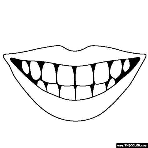 open mouth teeth coloring page coloring pages