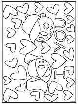Kleurplaten Liefde Valentijnsdag Lesidee sketch template