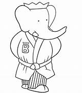 Babar Kolorowanki Chemise Nuit Dzieci Qdb Elephant sketch template