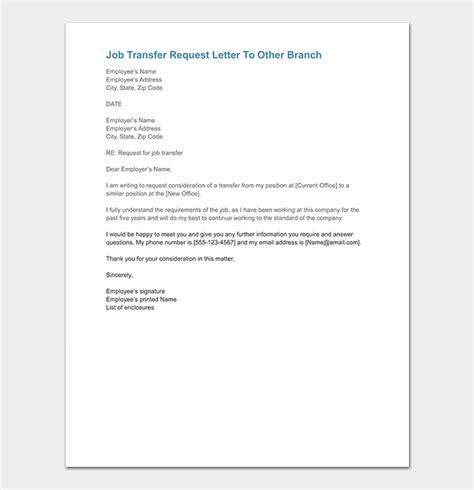 transfer request letter sample  employee latest news vrogue