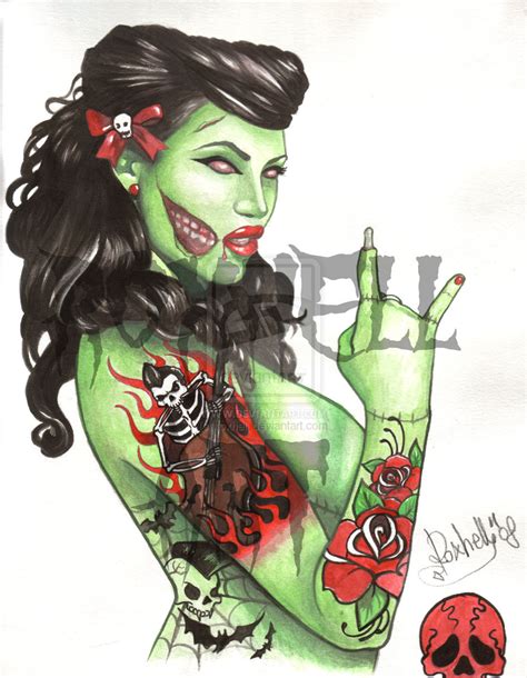 All The Girly Things Zombie Pin Up Makeup And Hair