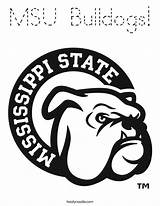 Coloring State Mississippi Bulldogs Msu Bulldog Starkville University Pages Logo Pride Football Mascot Print Outline Twistynoodle Bhs Usa Sports Logos sketch template