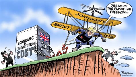 political cartoons boris johnson forced  seek brexit delay east bay times