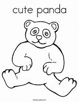 Coloring Panda Bear Cute Pages Party Brown Cub Mammals Baby Noodle Color Favorites Login Add Twistynoodle Built California Usa Twisty sketch template
