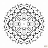 Coloring Mandala Pages Flower Printable Dot sketch template