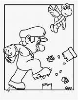 Coloring Mario Bros Super Pages Kids sketch template
