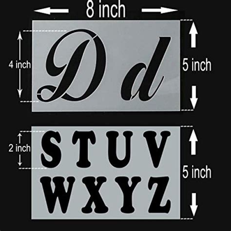 extra large stencils set alphabet letters numbers