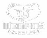 Coloring Grizzlies Pages Nba Memphis Logo Sheet Sport Printable Template Info sketch template
