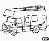 Camper Wohnmobil Motorhome Coloring Campingcar Kleurplaat Coloriages Vanlife Campervan Sketch Complémentaires Autocaravan Malvorlagen sketch template