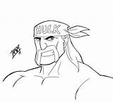 Hogan Hulk Draw Luck Mono Phos Superstars sketch template