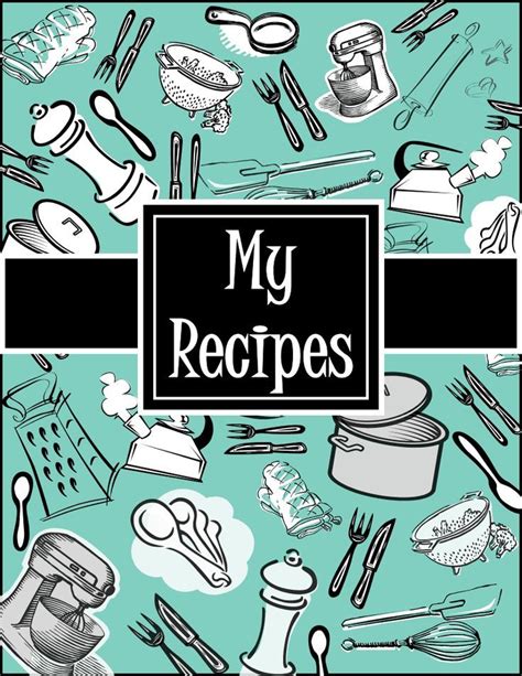cover template front cover recipe book cover page printable